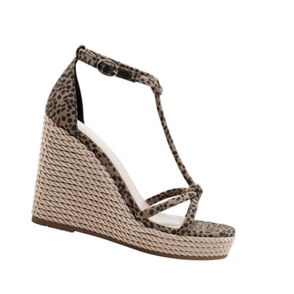Marc Fisher Leopard Zinck Espadrille Wedges
